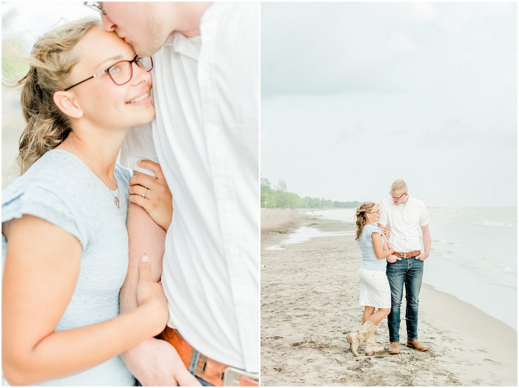 Long Point Engagement Session couple walking on the beach