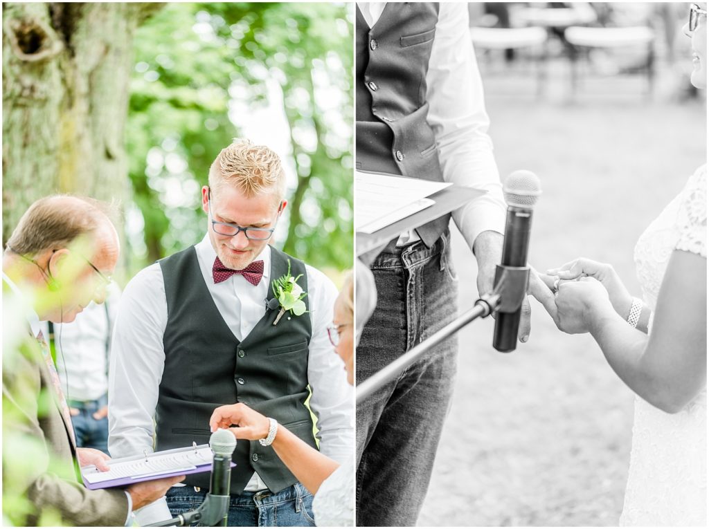 Harley Brant County horse farm wedding ceremony