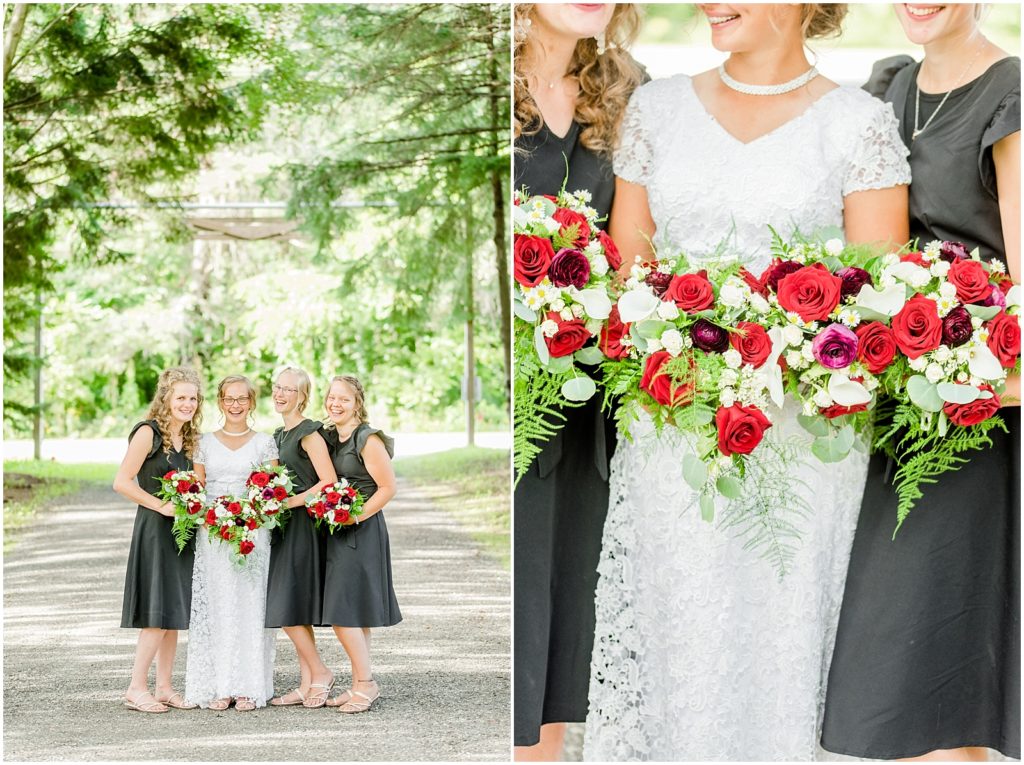 Harley Brant County horse farm wedding bridal party portraits