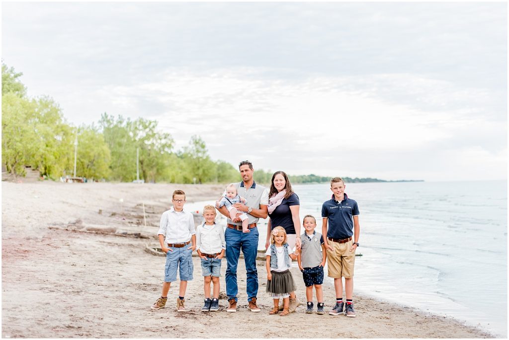 lake erie long point beach family session by water