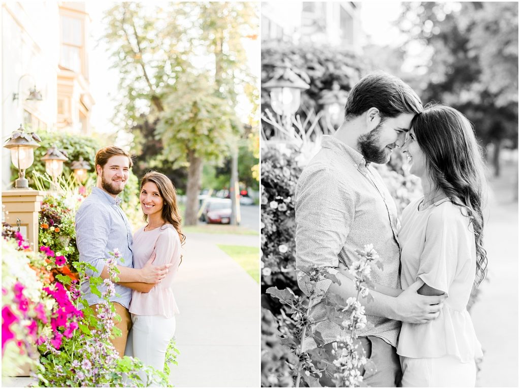 niagara on the lake engagement session in the flowers