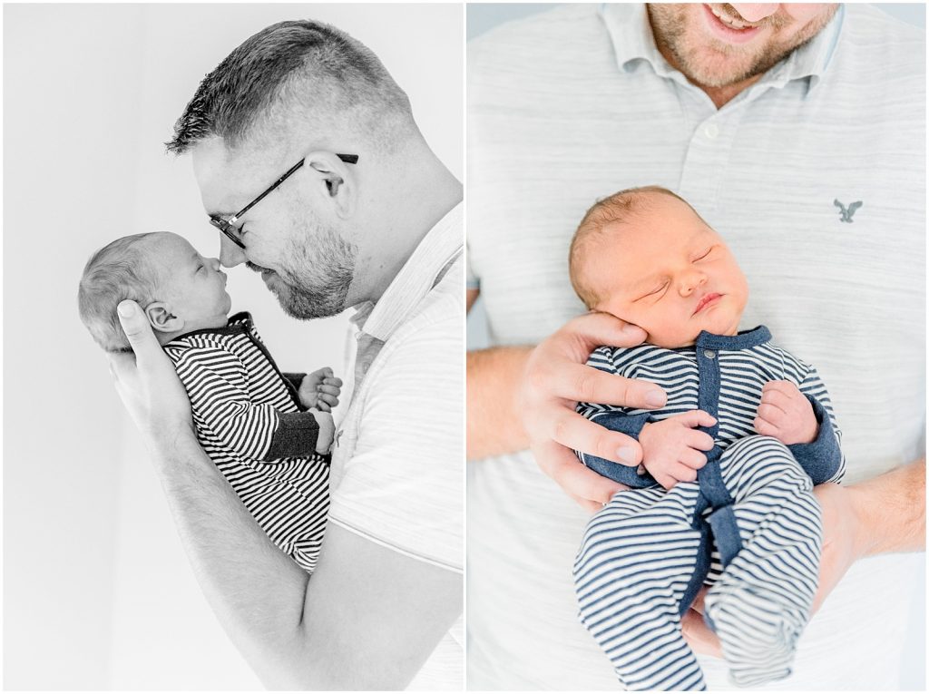 ancaster hamilton lifestyle newborn session baby with dad