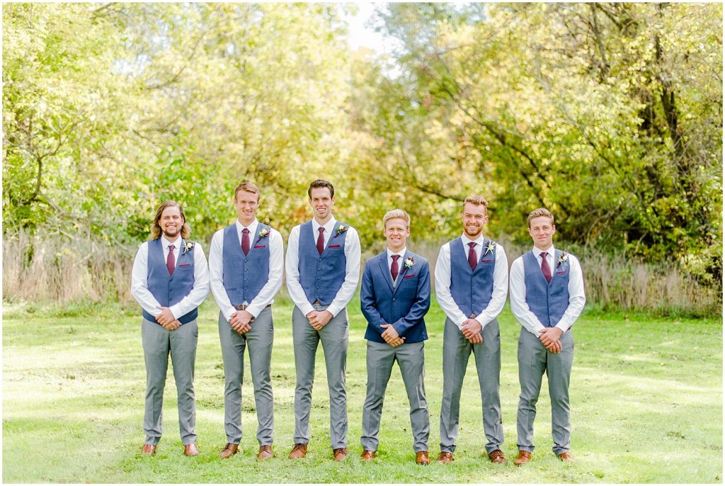 oxford country countryside wedding groom and groomsmen