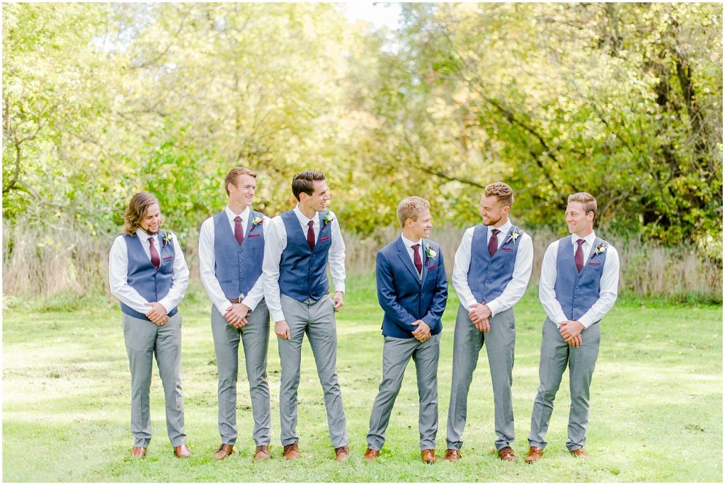 oxford country countryside wedding groom and groomsmen