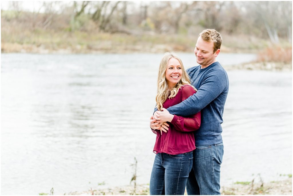 Lorne Park Brantford Grand River Engagement Session couple laughing