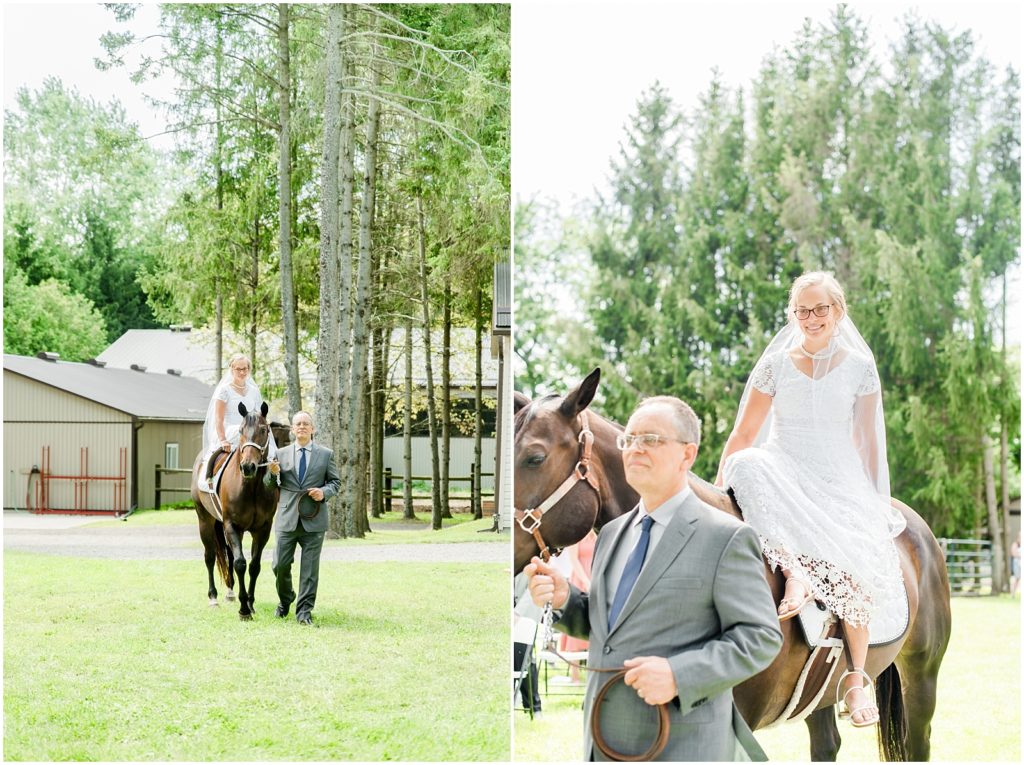 Harley Brant County horse farm wedding ceremony