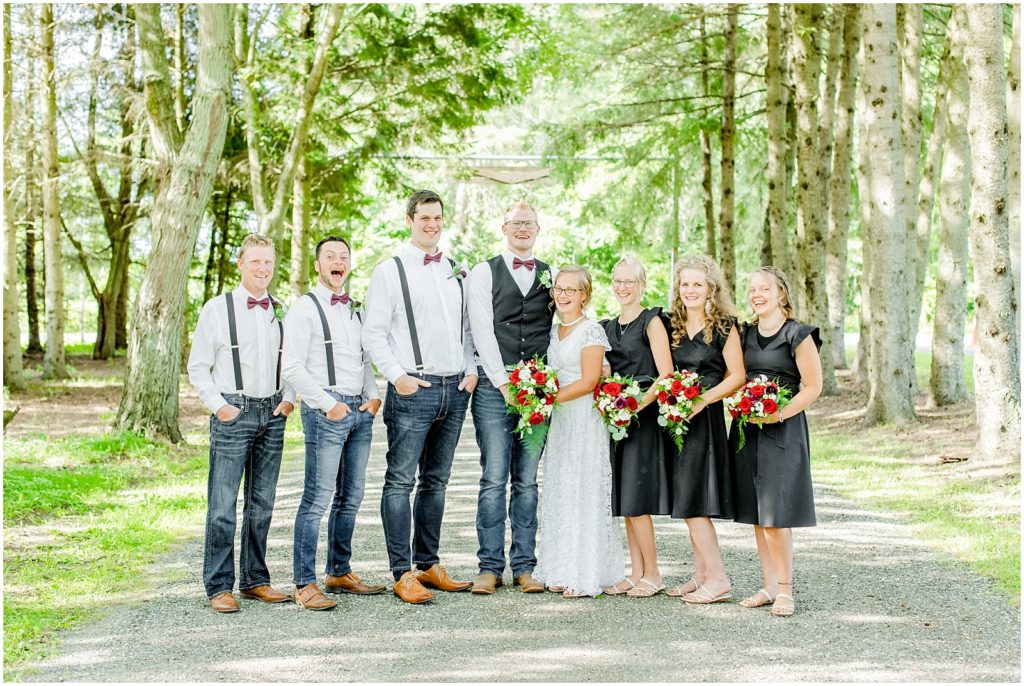 Harley Brant County horse farm wedding bridal party portraits