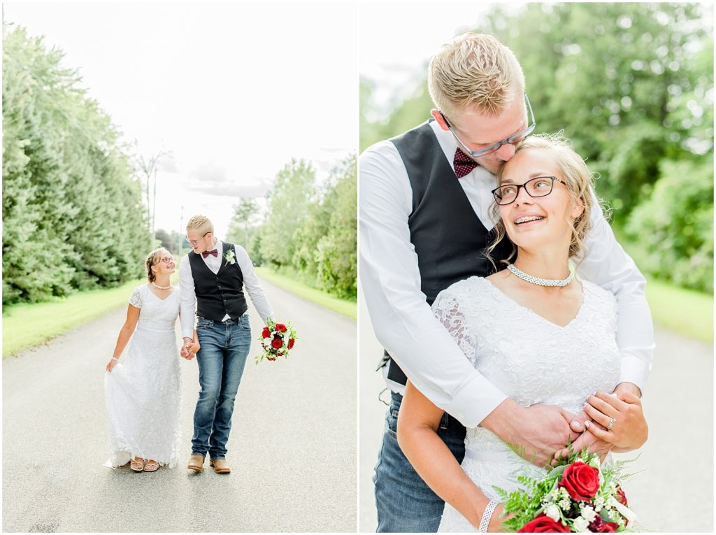 Harley Brant County horse farm wedding husband and wife bride and groom portraits